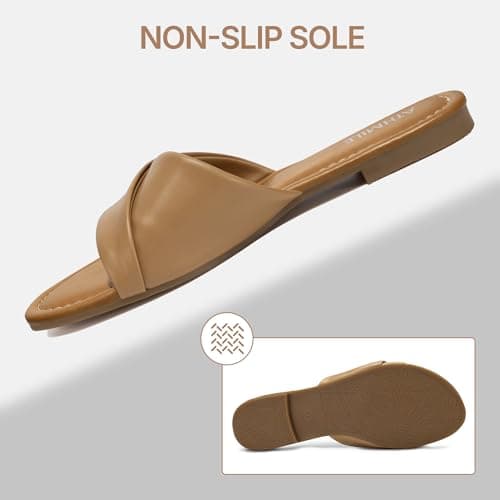 ATHMILE Sandals Women Beach Fashion Vacation Outfits Shoes Dressy Summer Slides Casual Women's Sandals 2025 Size 9 - Thumbnail 6