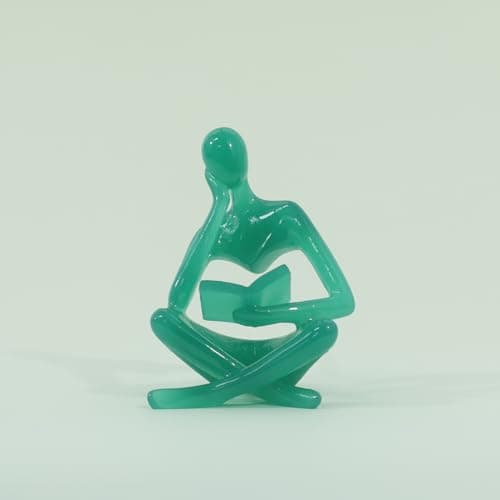 YeseeYe Bookshelf Decor Thinker Statue - Abstract Art Reading Sculpture Modern Home Decoration Figurine for Living Room Office Shelves Coffee Table Desk Decor - Thumbnail 6