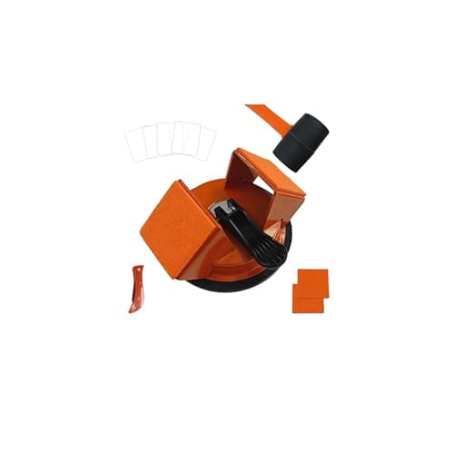 Floor Gap Fixer Tool, Heavy Duty Plank Grabber with Strong Suction Cup, Dual-Sided 45° Striking Surface, 5 Adhesive Pads and Gap Cleaning Blade for Hardwood, Laminate, Vinyl Plank - Image 1