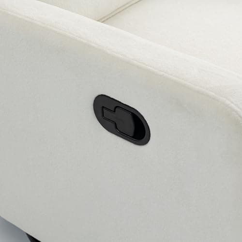 Fachmaih 360° Swivel Rocking Chair Nursery Glider Recliner Nursery Chair Manual Swivel Rocker Recliner with High Backrest Armchair Comfy Side Modern Chair for Living Room (White) - Thumbnail 5
