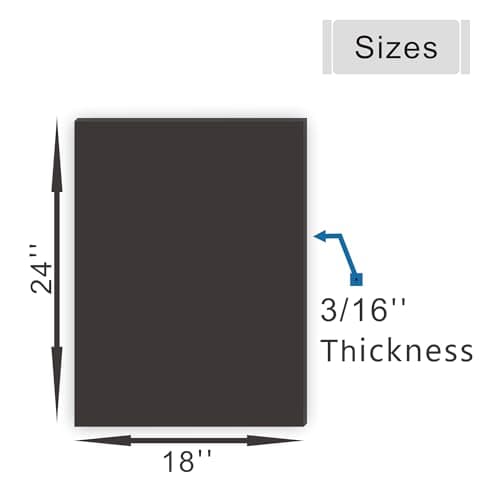 Black Foam Board 18 x 24 in, ZXUNLIEH 12 Pack Foam Core Board, 3/16'' Thick - Thumbnail 2