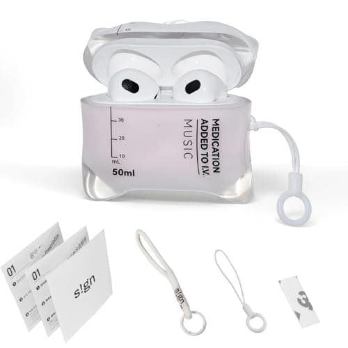 ZZTLHDS Music Drip Compatible AirPods Case, Compatible with AirPods Pro 1/2 and AirPods 4rd, Liquid Silicone Anti Fall Protective Cover with Lanyard (AirPods 4) - Image 1