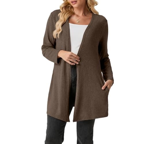 Cardigans Sweaters for Women Long Sleeve Lightweight Cozy Open Front Fall Cardigan with Pockets Trendy 2025 - Image 1