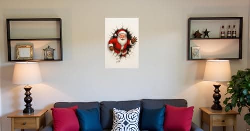 Carastora 2-Pack Vintage Christmas Holiday Decorative Tin Signs – 12×8 Inches, Santa-Themed, Suitable for Indoor and Outdoor Use, Winter Decorations, Perfect for Gift-Giving, and Great for the Home, Bathroom, Garage, or Patio. - Thumbnail 6