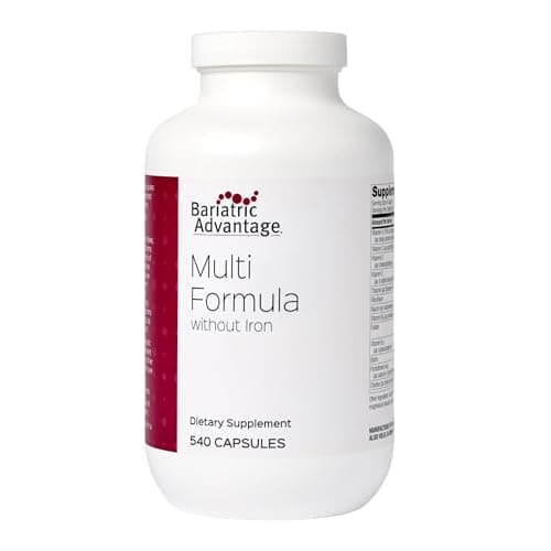 Bariatric Advantage Multi Formula Without Iron, High Potency Daily Multivitamin for Bariatric Surgery Patients with 22 Essential Vitamins and Nutrients - 540 Capsules - Image 1