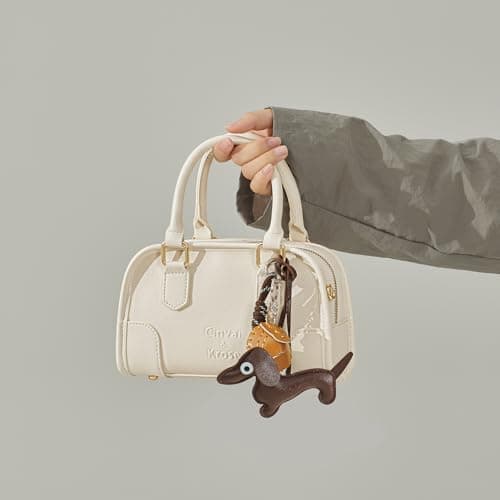 CinvaiKrose Crossbody Purses for Women Leather Handbags for Ladies Cute Mini Purses with Charms and Adjustable Strap - Thumbnail 6