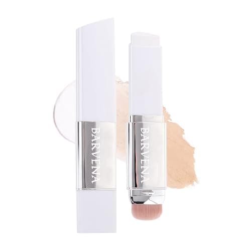 BARVENA Color Changing Foundation Stick with Brush, 1 Fl Oz, Full Coverage Self-Adjusting Makeup for Mature Skin, Gym, Office and Travel Deep Skin Tone