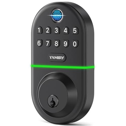 Yamiry Electronic Keypad Deadbolt, Fingerprint Door Lock,Keyless Entry Digital Lock for Front Door, Smart Deadbolt,Easy Installation - Image 1