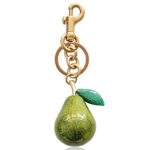 Hclian Cute Pear Keychain Bag Charms Car Keyrings for Women - Image 1