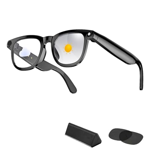 AI Smart Glasses with Camera 12MP, Hands-free Photo/Video, 5GHz WiFi Fast Transfer, AI Voice Assistant & Translation, Open-ear Audio with Bluetooth Calling, for Business & Daily Life, 2 lenses - Image 1