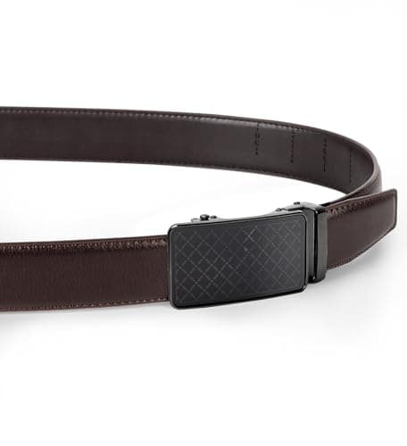 Truyis Leather Ratchet Belts For Men 2 Pack,Slide Ratcheting Belt,Adjustable Click Dress Belt - Thumbnail 4