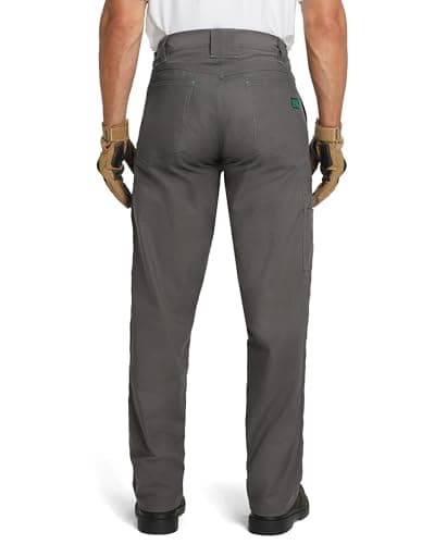 SKPRO Men's Work Pants Stretch Flex, Casual Pants Relaxed Fit, Water Resistant Carpenter Pants Heavy Duty (Dark Grey, 36W × 30L) - Thumbnail 2