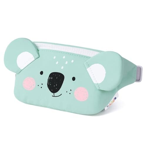 SUNVENO Kids Fanny Pack, Cute Teddy Cartoon Waist Bag for Boys & Girls, Adjustable Crossbody Belt Pouch Ages 2-8, Travel Beach & Birthday Gift - Image 1