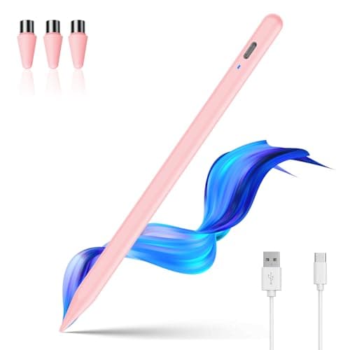 Stylus Pen for Touchscreen,Luntak Universal Magnetic Fine Point iPad Pencil for Android & iOS Smartphone and Tablet,POM Tip Stylus Pen for iPad/iPad Pro/iPhone/Samsung/Lenovo/Huawei and so on-Pink - Image 1