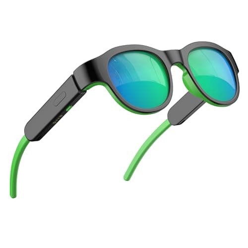 aiomoar Smart Bluetooth Sunglasses for Kids, Polarized UV Protection, Open Ear Audio, Hands-Free Calls (Green) - Image 1