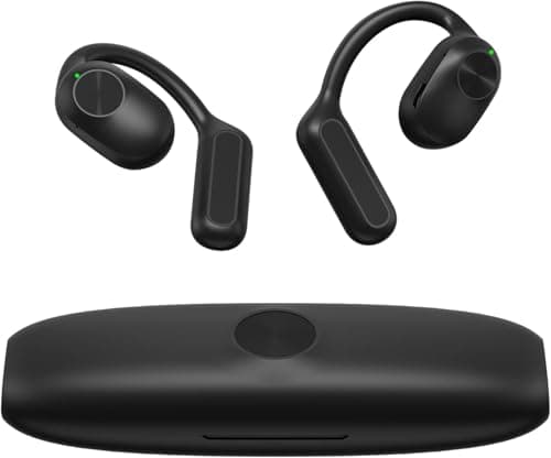 Sainellor 2025 Latest Open-Ear Air Conduction Headphones, 56H Playtime Bluetooth 5.2 Wireless Earbuds, IPX5 Waterproof Sport Earphones, Touch Control, Noise Isolating Running Headset (Black) - Image 1