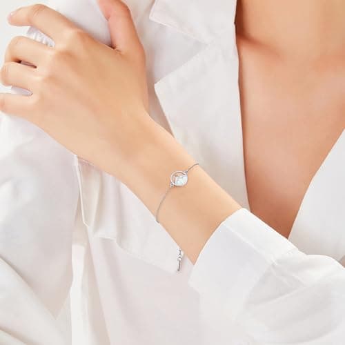 YLWJSP Teen Girl Gifts Trendy Stuff,Mustard Seed Bracelet for Women, Gold/Silver Adjustable Chain Bracelet Christian Gifts (Silver) - Thumbnail 4