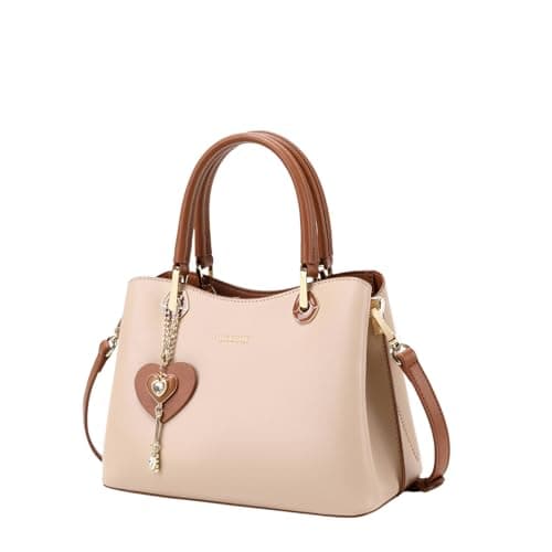 BASABELA Top-handle Purses and Handbags for Women, Vegan Leather Satchel Bag, Water Resistant Fashion Ladies Shoulder Tote Bag with Detachable Strap for Casual Travel Work Dating Shopping - Image 1