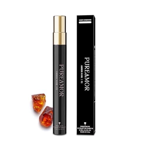 PUREAMOR Pheromone Perfume for Women, Amber Noir Eau de Parfum – Bold Gourmand Scent with Roasted Coffee, Amber & Vanilla, Long Lasting Fragrance, 0.4 oz / 12 ml Travel Size - Image 1