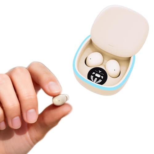 Xmenha Low Profile Tiny Discreet Hidden Earbuds for Work Sleep Small Mini Invisible Earbuds Wireless Bluetooth for Small Ears Sleeping Invisible Ear Buds Headphones Skin Tone - Image 1