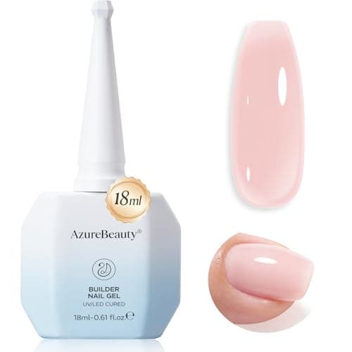 AZUREBEAUTY Builder Nail Gel, 18ml 7-in-1 Rose Blush, Beginner Friendly, 30-Day Nail Strengthener Extension Glue, For Home Salon DIY & Gifts - Image 1