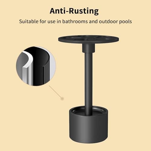 YUMORE Toothbrush Holder Stand Stainless Steel Tooth Brush Holder Bathroom Countertop Organizer Storage (Matte Black) - Thumbnail 6