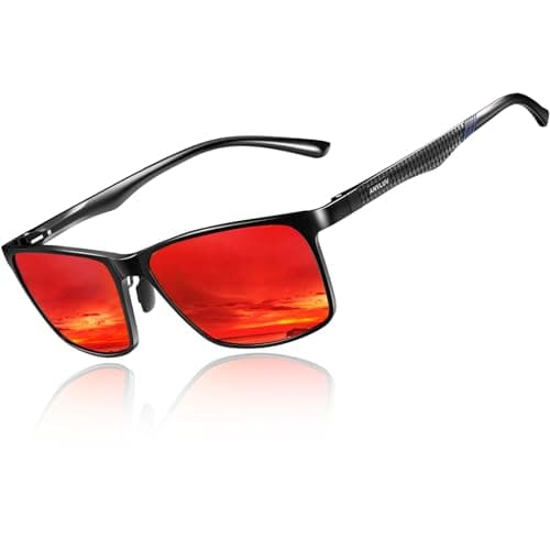 ANYLUV Polarized Sunglasses for Men Rectangular Classic Al-Mg Metal Frame Sun Glasses Mens Sunglasses with UV Protection - Image 1