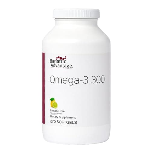 Bariatric Advantage Omega-3 300 EPA DHA Fish Oil Capsules, Concentrated Source of Fatty Acids from Sustainably Sourced Cold Water Fish - Lemon Lime, 270 Softgels - Image 1