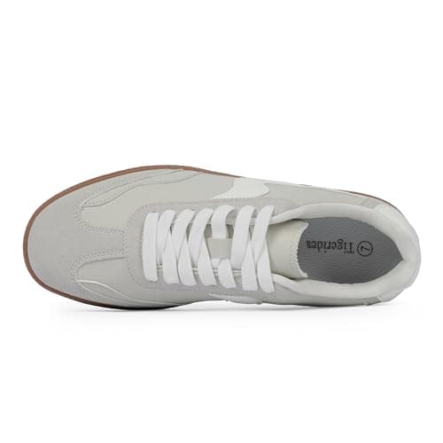 Tigeridea Womens Sneakers Comfortable Casual Shoes for Women Lace up Slip on Grey Tennis Shoes Women's Fashion Sneakers Size 7 - Thumbnail 6