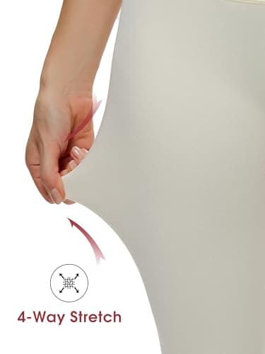 NANJI Seamless Leggings for Women - Scrunch Butt Lifting No Front Seam Mid Waist Squat Proof Active Workout Gym Yoga Pants (Small, Cannoli Cream) - Thumbnail 4