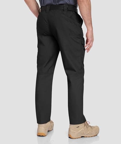 Zoofly Hiking Pants for Men Lightweight Ripstop Mens Cargo Work Pants Water Resistant Pantalones Hombre with Pockets Black 36W*30L - Thumbnail 6