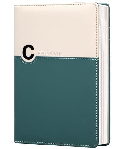 CAGIE Lined Journals for Writing Two-Toned Hardcover Journal Notebook for Women 256 Pages A5 Journal with 100GSM Thick Paper for Work Note Taking Diary, Refillable Design,8.6 x 5.7 Inch, Green - Image 1