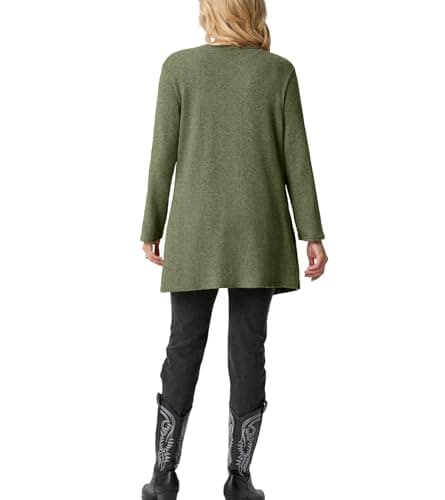 Cardigans Sweaters for Women Long Sleeve Lightweight Cozy Open Front Fall Cardigan with Pockets Trendy 2025 - Thumbnail 4