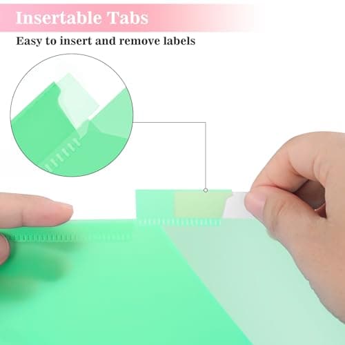 SUQJOY 8-Tab Dividers for 3 Ring Binder, 24 Count Binder Dividers with Pockets, Subject Dividers, 3-Hole Plastics Sheets Protectors for US Letter Size in 0.5", 1",2" Binders, Pastel 8 Color, 3 Packs - Thumbnail 5