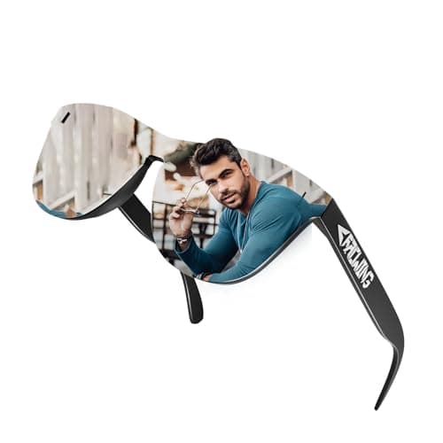 ROCKNIGHT HD Polarized Rimless Sunglasses for Men UV400 Protection Outdoor Cool Silver Mirrored Sunglasses - Image 1