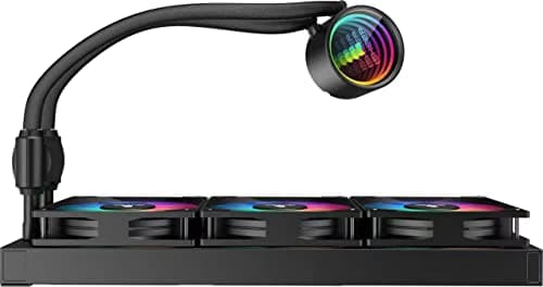 ISHEEP 360mm AIO Liquid CPU Cooler - ARGB Sync Fans, Dual Chamber Pump, Ultra-Quiet 20dB Operation, High-Performance Cooling for Intel & AMD Ryzen CPUs - Thumbnail 2