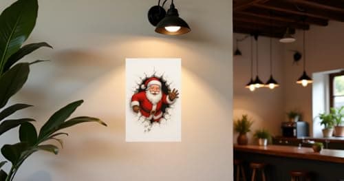 Carastora 2-Pack Vintage Christmas Holiday Decorative Tin Signs – 12×8 Inches, Santa-Themed, Suitable for Indoor and Outdoor Use, Winter Decorations, Perfect for Gift-Giving, and Great for the Home, Bathroom, Garage, or Patio. - Thumbnail 4