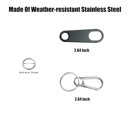 CTZSR Motorcycle Bell Guardian Angel Accessories - Weather-resistant Hangers With Keychain Clip And Key Rings, Fits for Any Motorcycle Bicycle Car Backpack pets` collars or leashes | Black Hangers - Thumbnail 4