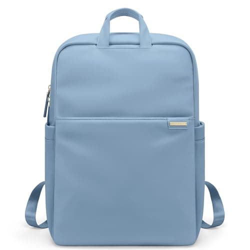 GOLF QUALITY Slim Laptop Backpack for Women, Lightweight Business Backpack for Women Computer Bag Purse for Commuting, Fit 14Inch, Lake Blue - Image 1