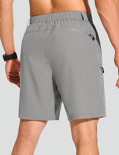 KPSUN Men's 7" Hiking Cargo Shorts Lightweight Quick Dry Tactical Golf Shorts with Zipper Pockets for Fishing Camping Work(SandKhaki XL) - Thumbnail 2
