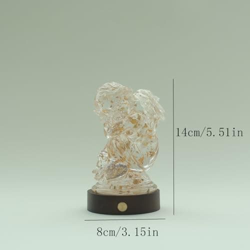 YeseeYe Angel Statue with Light - Nightlight Tabletop Home Decoration Figurine Accessories Tabletop Sculpture - Thumbnail 4