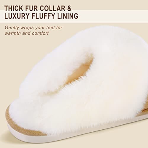 Parlovable Women's Memory Foam Slippers - Cloud-Like Comfort for Hard Floors, Ultra-Soft Machine Washable Indoor Outdoor House Shoes with Non-Slip Sole, Beige 5-6 - Thumbnail 4