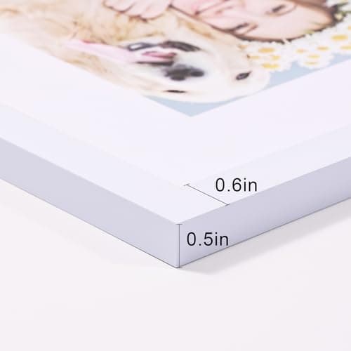 decorUhome 5x7 Picture Frame Set of 10, Display Photos 4x6 with Mat or 5x7 Unmatted for Picture Frames Collage Wall Decor, White - Thumbnail 5