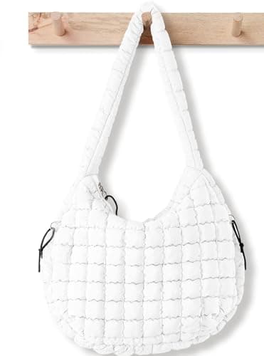 Puffer Tote Bag for Women Large Quilted Tote Bag Quilted Carryall Bag Soft Puffy Crossbody Bag Hobo Handbags Puff Purse - Image 1