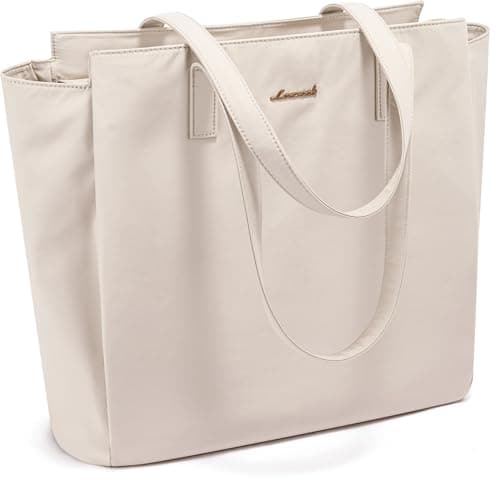 LOVEVOOK Tote Bag For Women, Travel Work Tote with Zipper Fits 14'' Laptop, Large Shoulder Handbag, Carry on Bag for Teacher Nurse Gym - Image 1