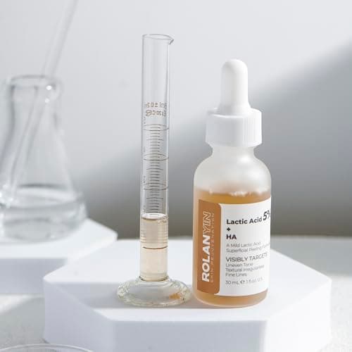 ROLANYIN Lactic Acid 5% + HA Facial Serum for Exfoliating Deep Hydration and Smoothing Skin Texture Nourishing Anti Aging Pore Minimizing Benefits Skin Care - Thumbnail 2