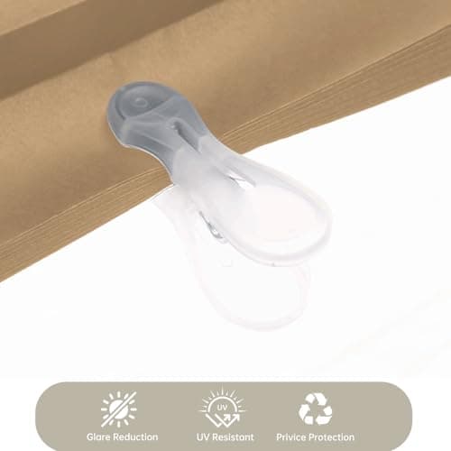 Changshade 6-Pack Temporary Light Filtering Paper Blinds for Window, Cut to Size Adhesive Paper Shades, Stick on Pleated Blinds,No Drill Easy Install,48" W x 72" H,Brown - Thumbnail 6