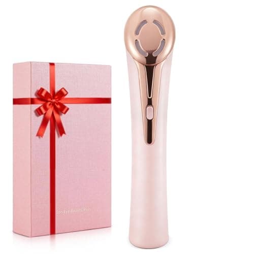 3-in-1 Eye Beauty Device - Red & Blue Light Therapy with Constant Warmth and Vibration Massage for Eye Care, Enhances Eye Cream Absorption, Reduces Dark Circles and Fine Lines - at Home (Pink) - Image 1