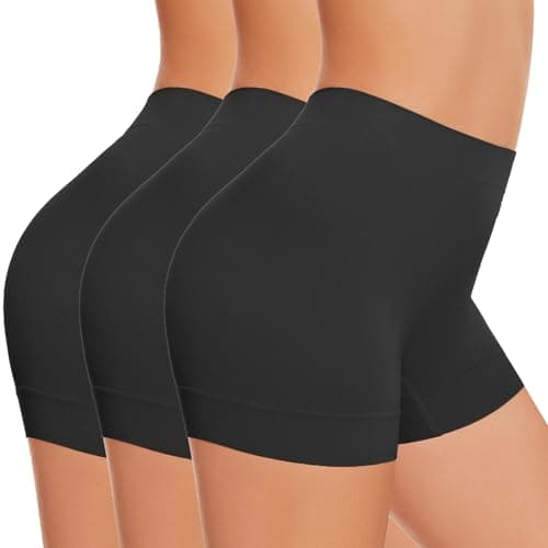 UUMIAER 3 Pack Slip Shorts for Under Dresses, Anti Chafing Women Boyshort Shapewear Yoga Biker Shorts - Image 1