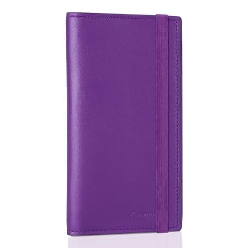 CASMONAL Checkbook Covers for Personal Checkbook Holder RFID Blocking Premium Leather Checkbook Cover for Duplicate Checks - Image 1